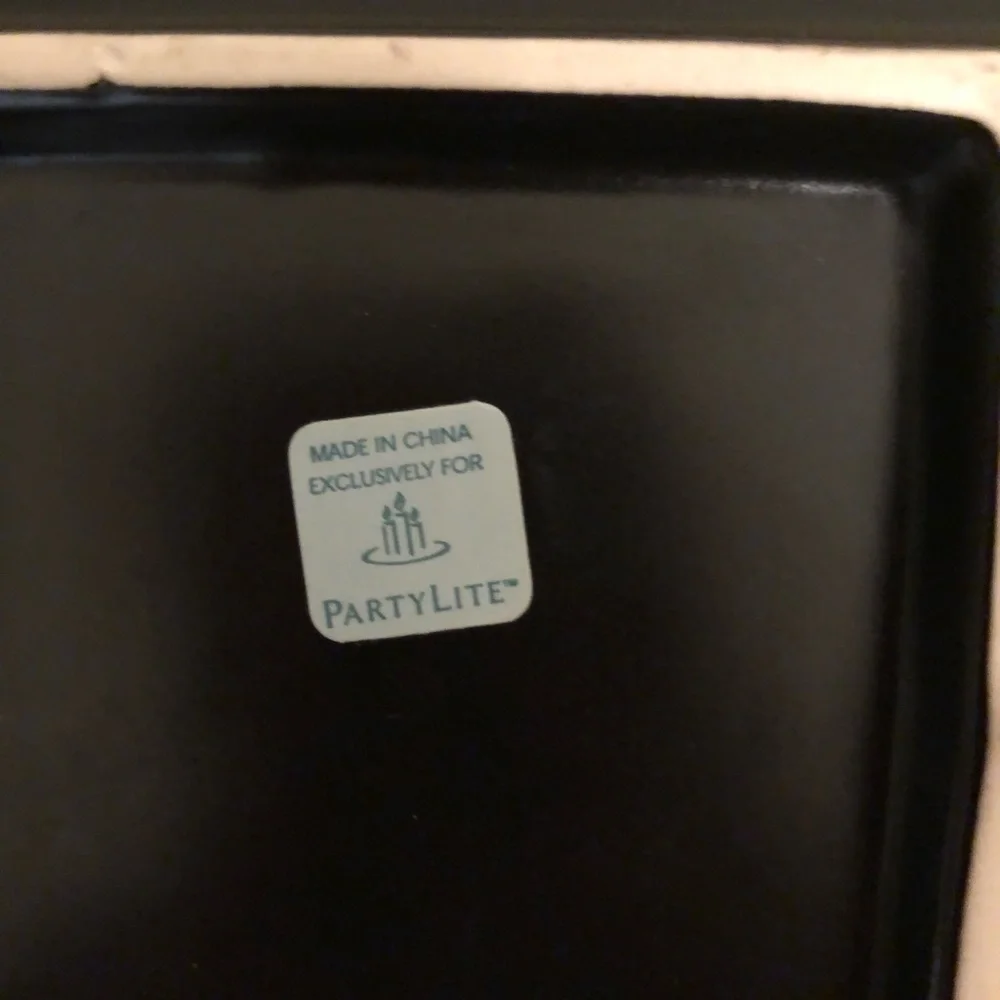 PartyLite Zen Purple Candle Holder and Plate Mint Condition